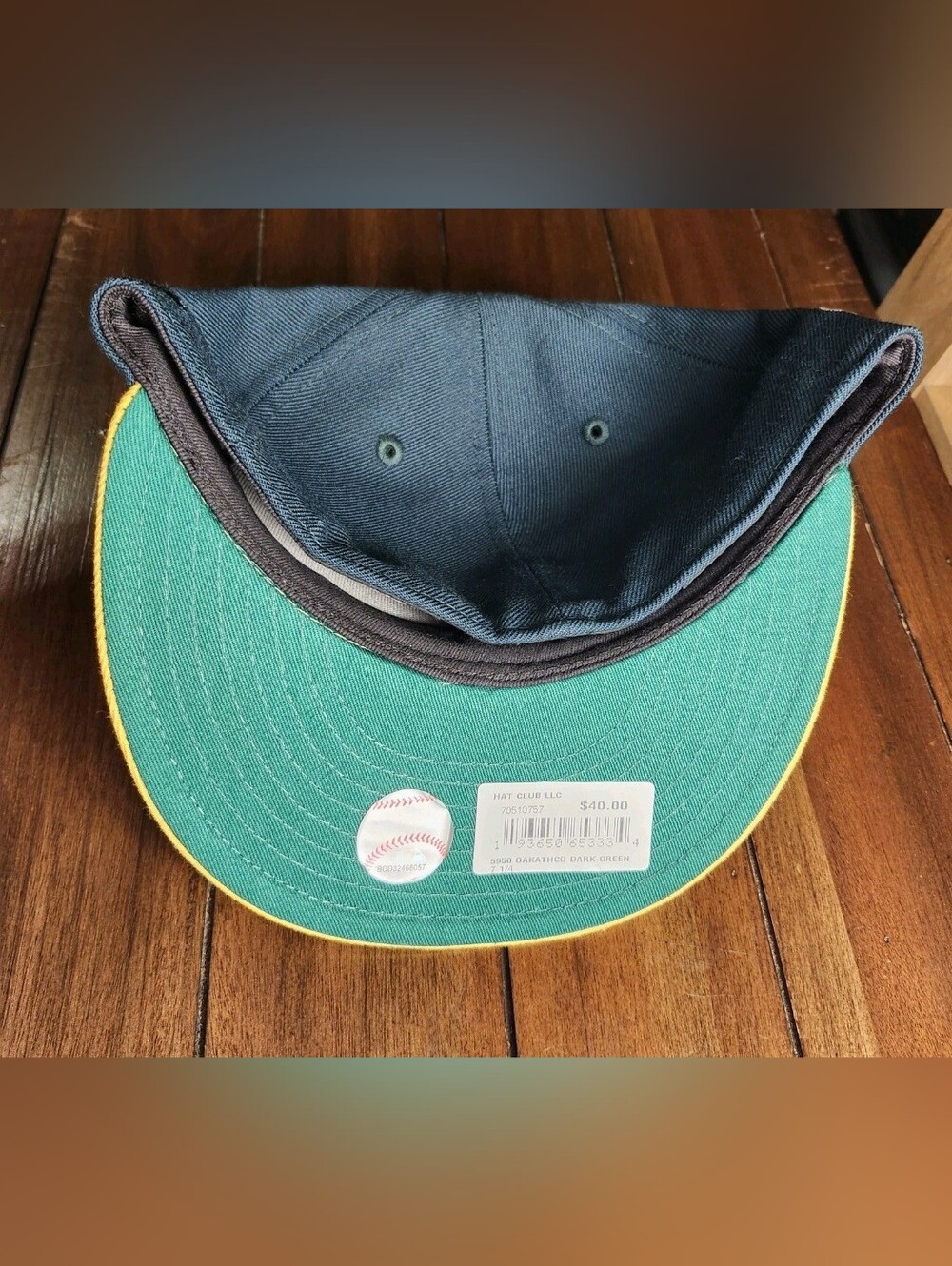New Era Oakland Athletics A's 1989 World Series Side Patch Fitted Hat Sz. 7 1/4 - Picture 4 of 6